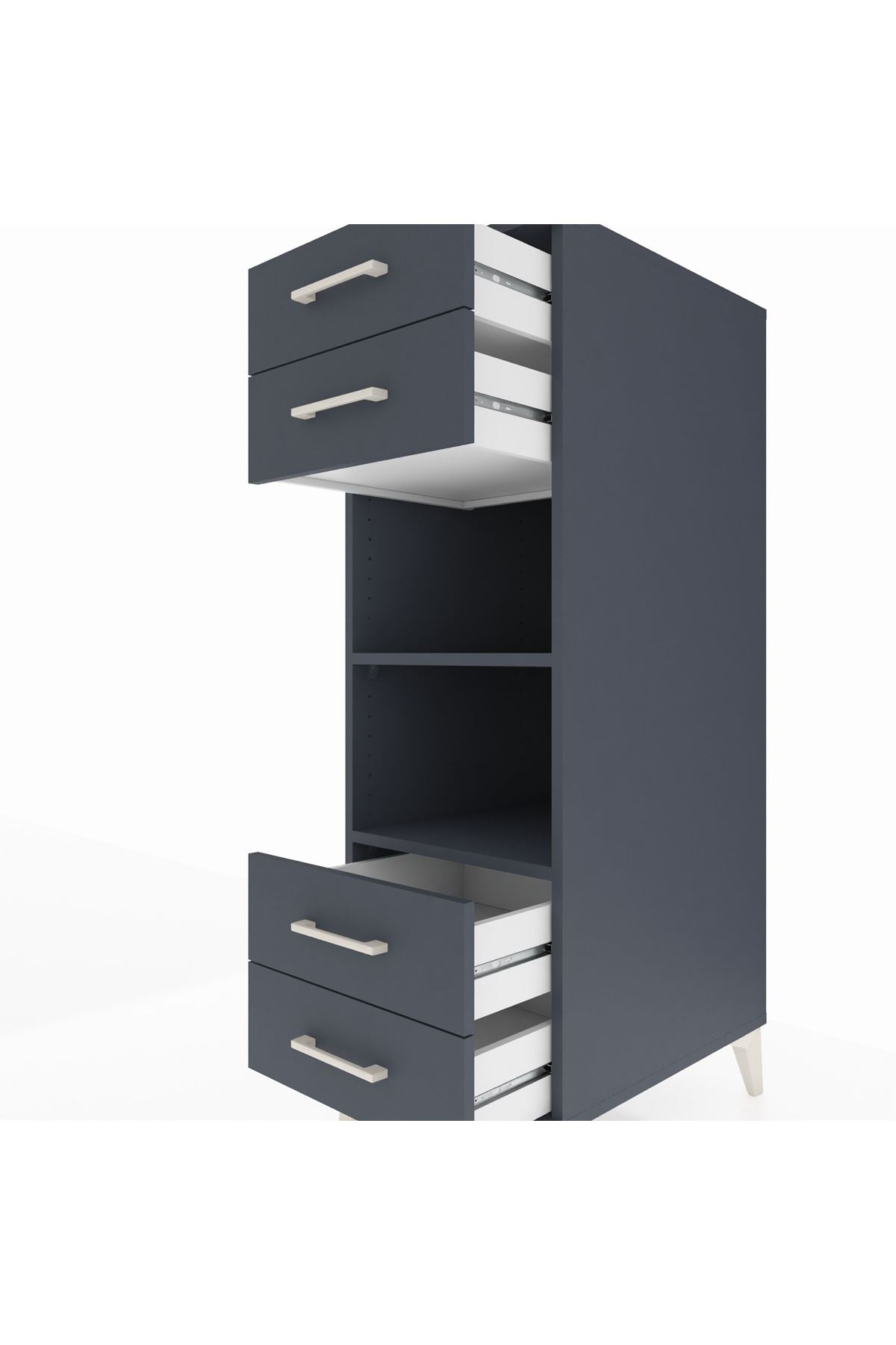 Kronos Dolap 2 Raflı 4 Çekmeceli 44x59x134 - S82M121V5C