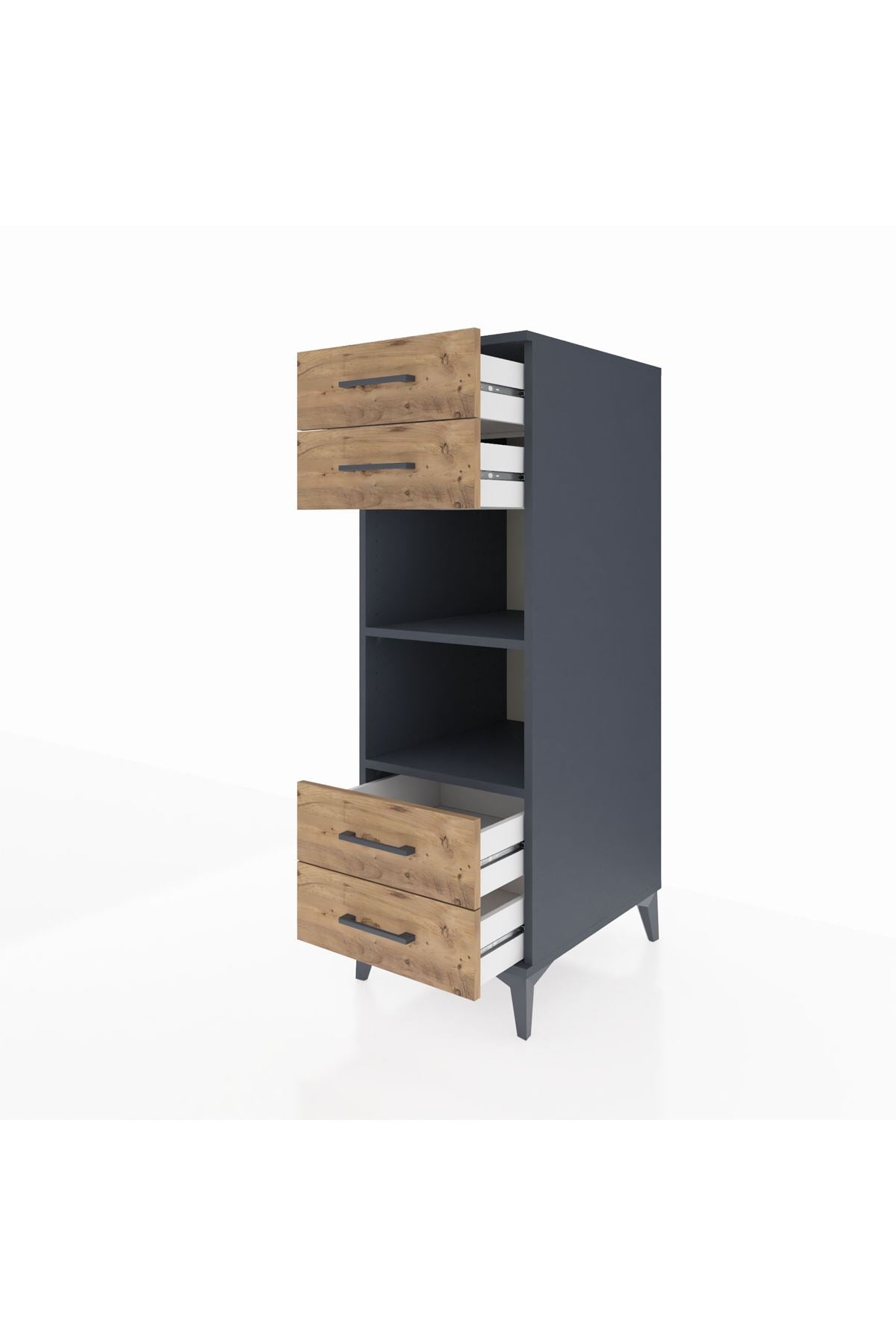 Kronos Dolap 2 Raflı 4 Çekmeceli 44x59x134 - S82M121V6C