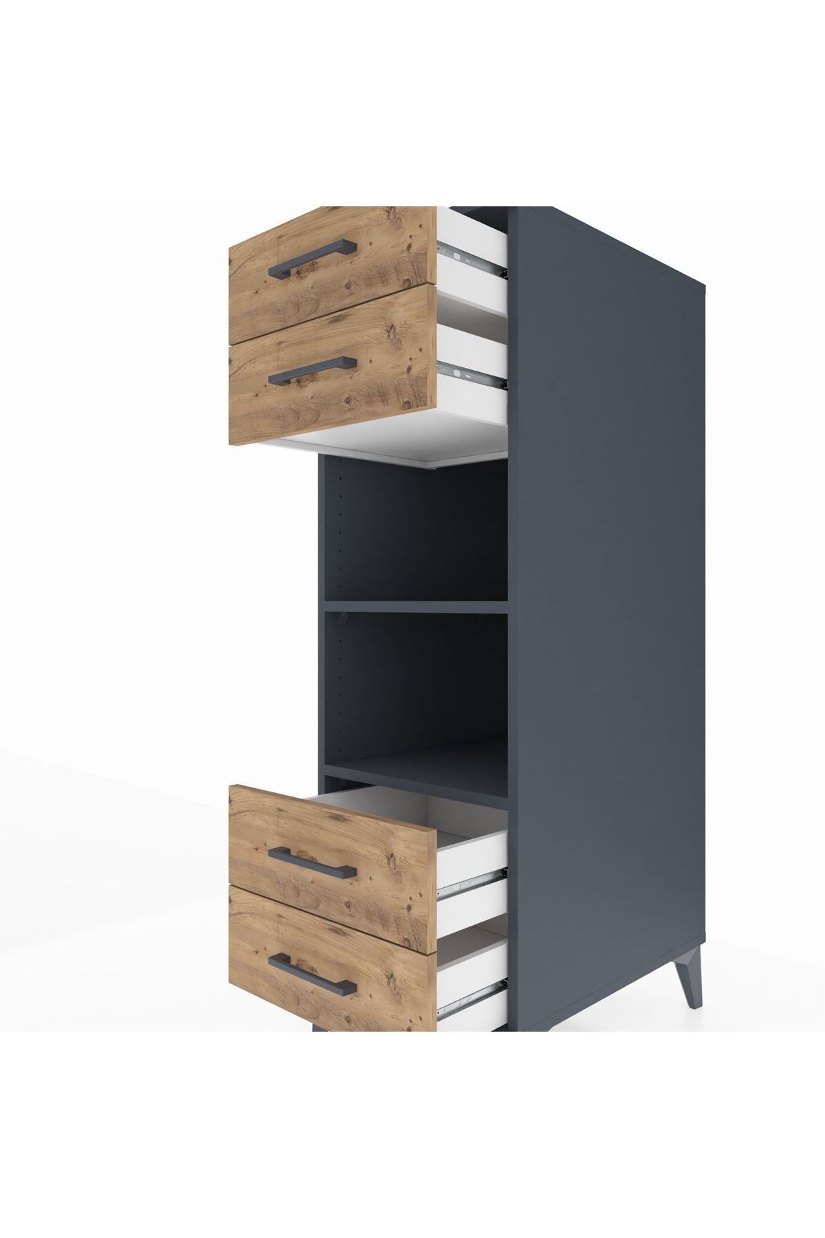 Kronos Dolap 2 Raflı 4 Çekmeceli 44x59x134 - S82M121V6C