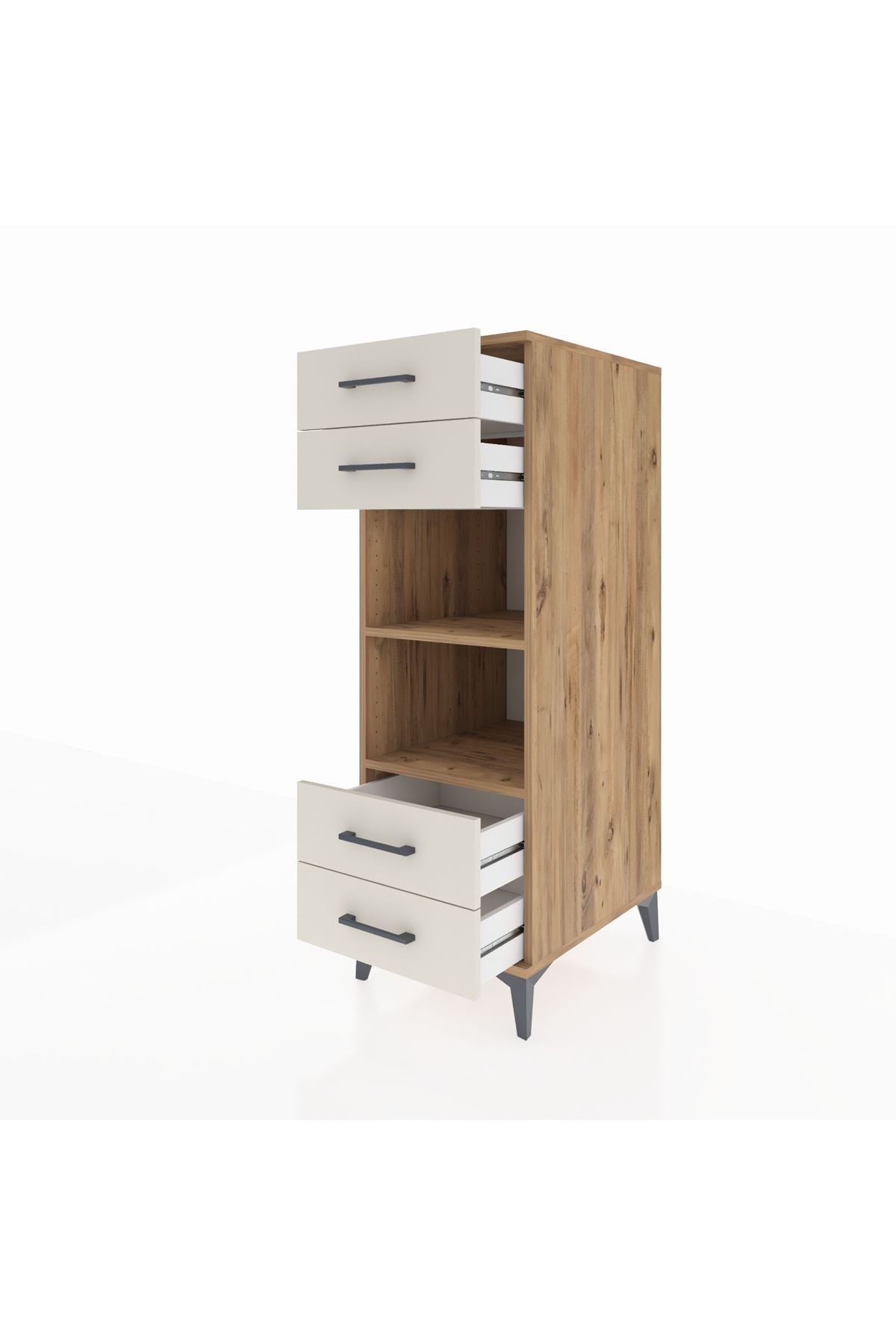 Kronos Dolap 2 Raflı 4 Çekmeceli 44x59x134 - S82M121V7C