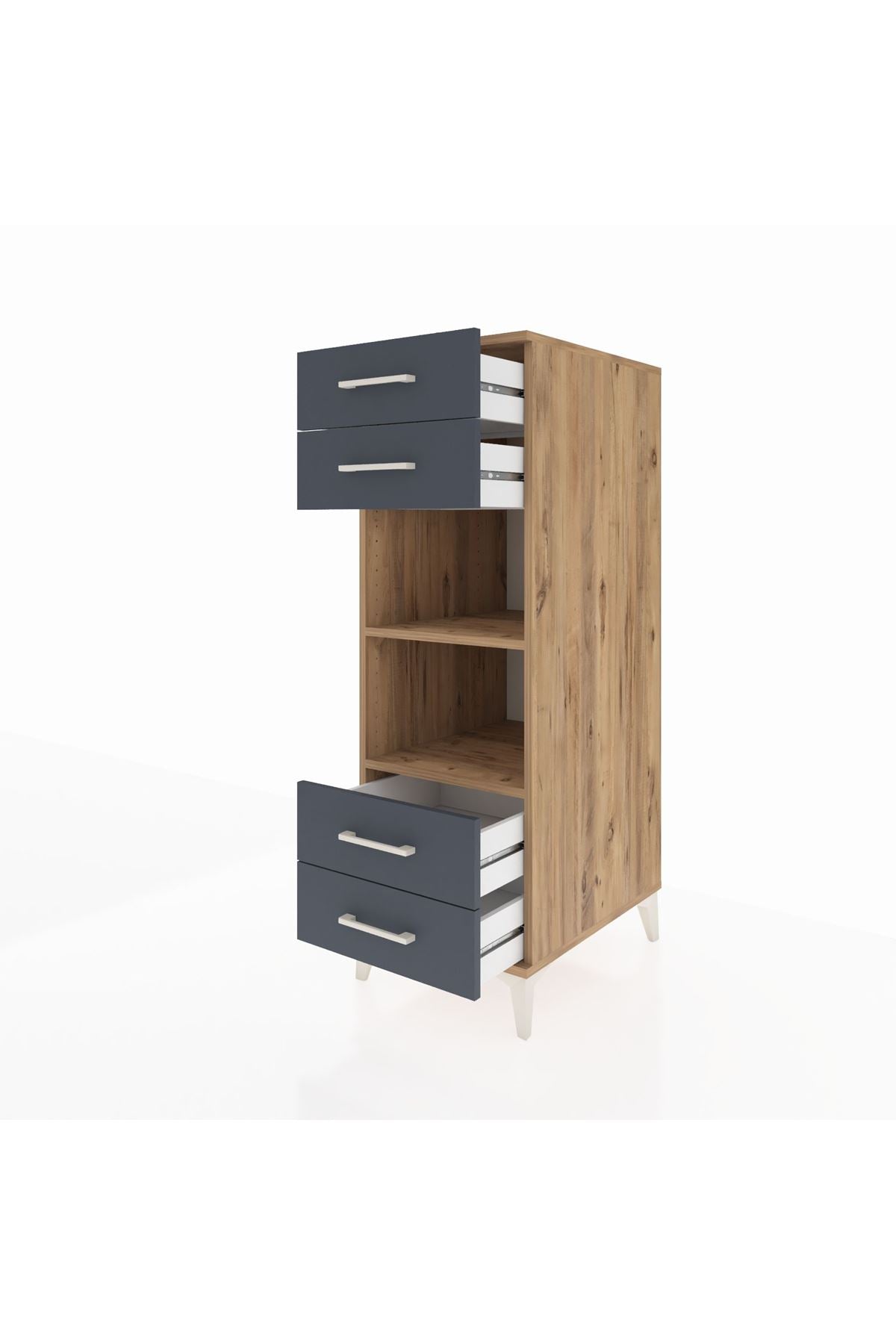 Kronos Dolap 2 Raflı 4 Çekmeceli 44x59x134 - S82M121V8C
