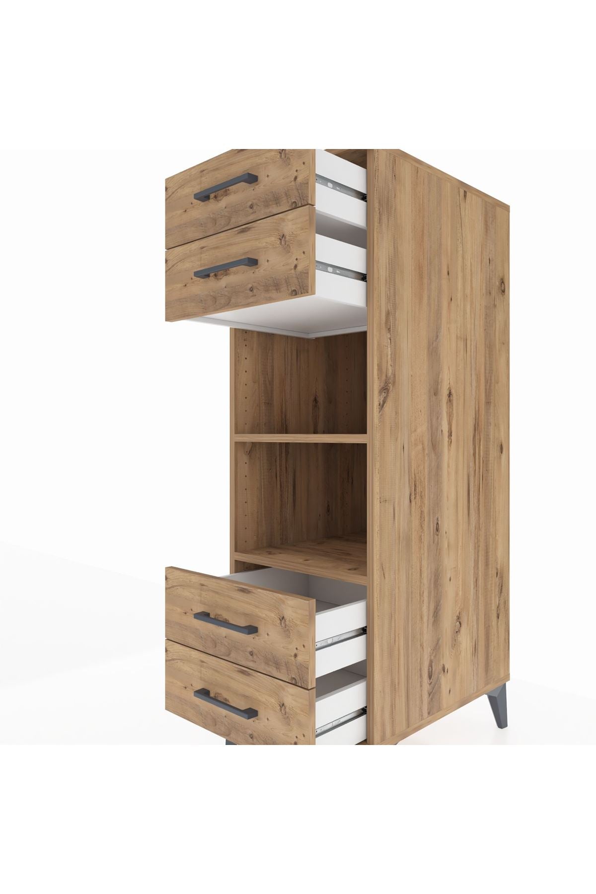 Kronos Dolap 2 Raflı 4 Çekmeceli 44x59x134 - S82M121V9C