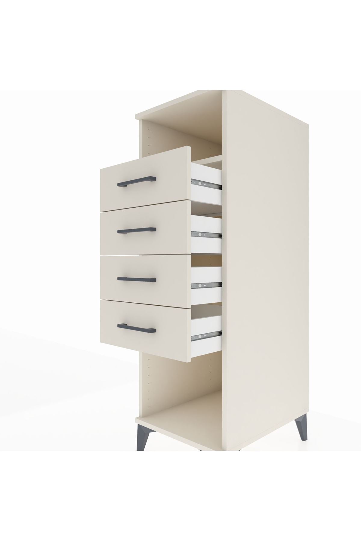 Kronos Dolap Tek Raflı 4 Çekmeceli 44x59x134 - S82M122V1C