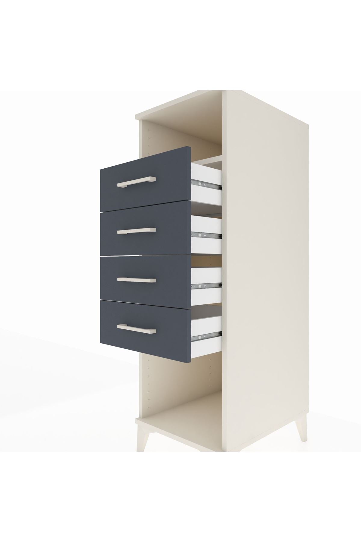Kronos Dolap Tek Raflı 4 Çekmeceli 44x59x134 - S82M122V2C