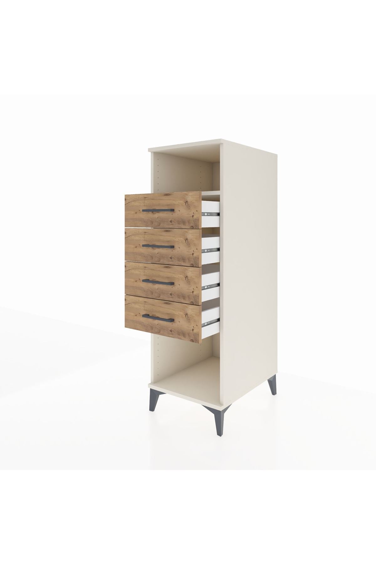 Kronos Dolap Tek Raflı 4 Çekmeceli 44x59x134 - S82M122V3C