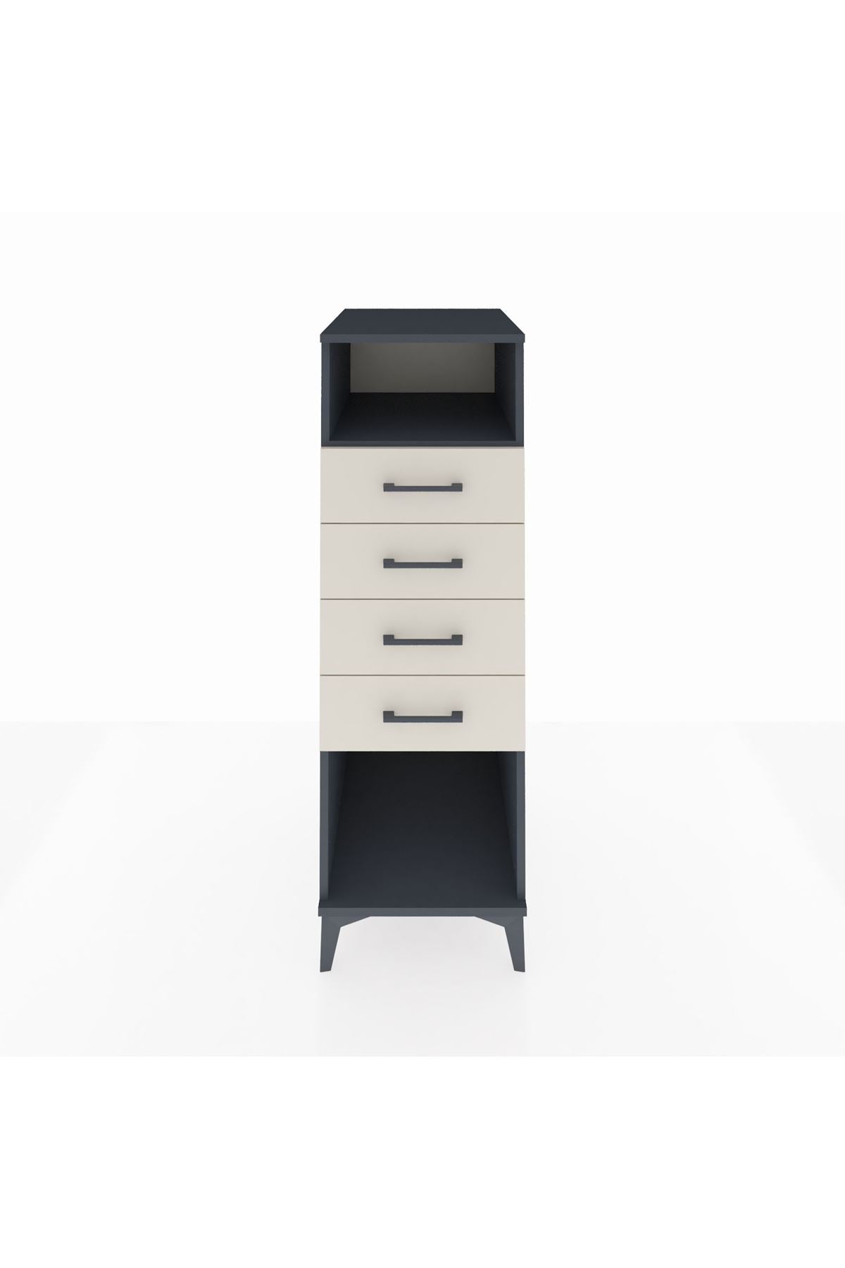 Kronos Dolap Tek Raflı 4 Çekmeceli 44x59x134 - S82M122V4C