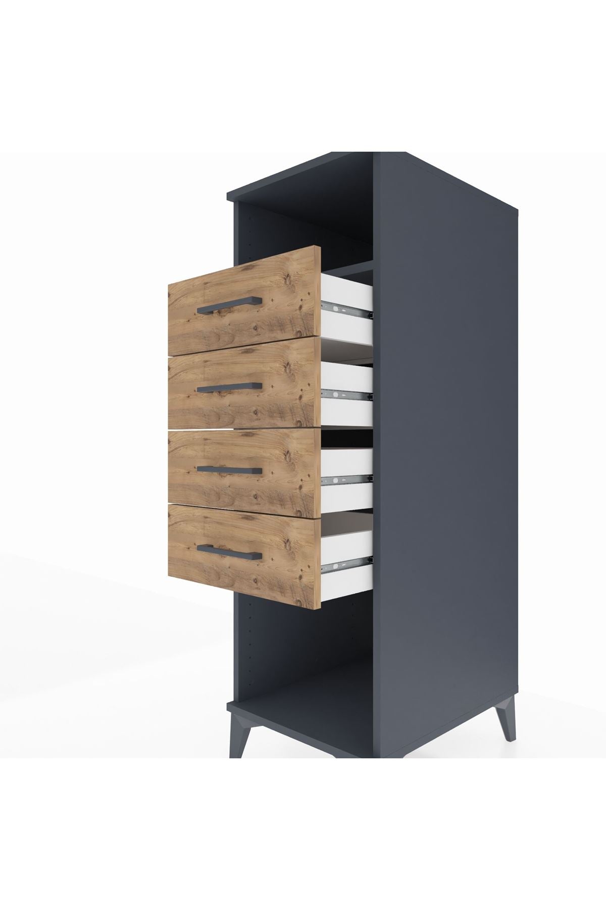 Kronos Dolap Tek Raflı 4 Çekmeceli 44x59x134 - S82M122V6C