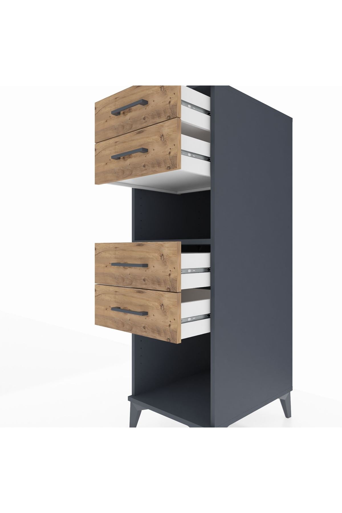 Kronos Dolap Tek Raflı 4 Çekmeceli 44x59x134 - S82M123V6C