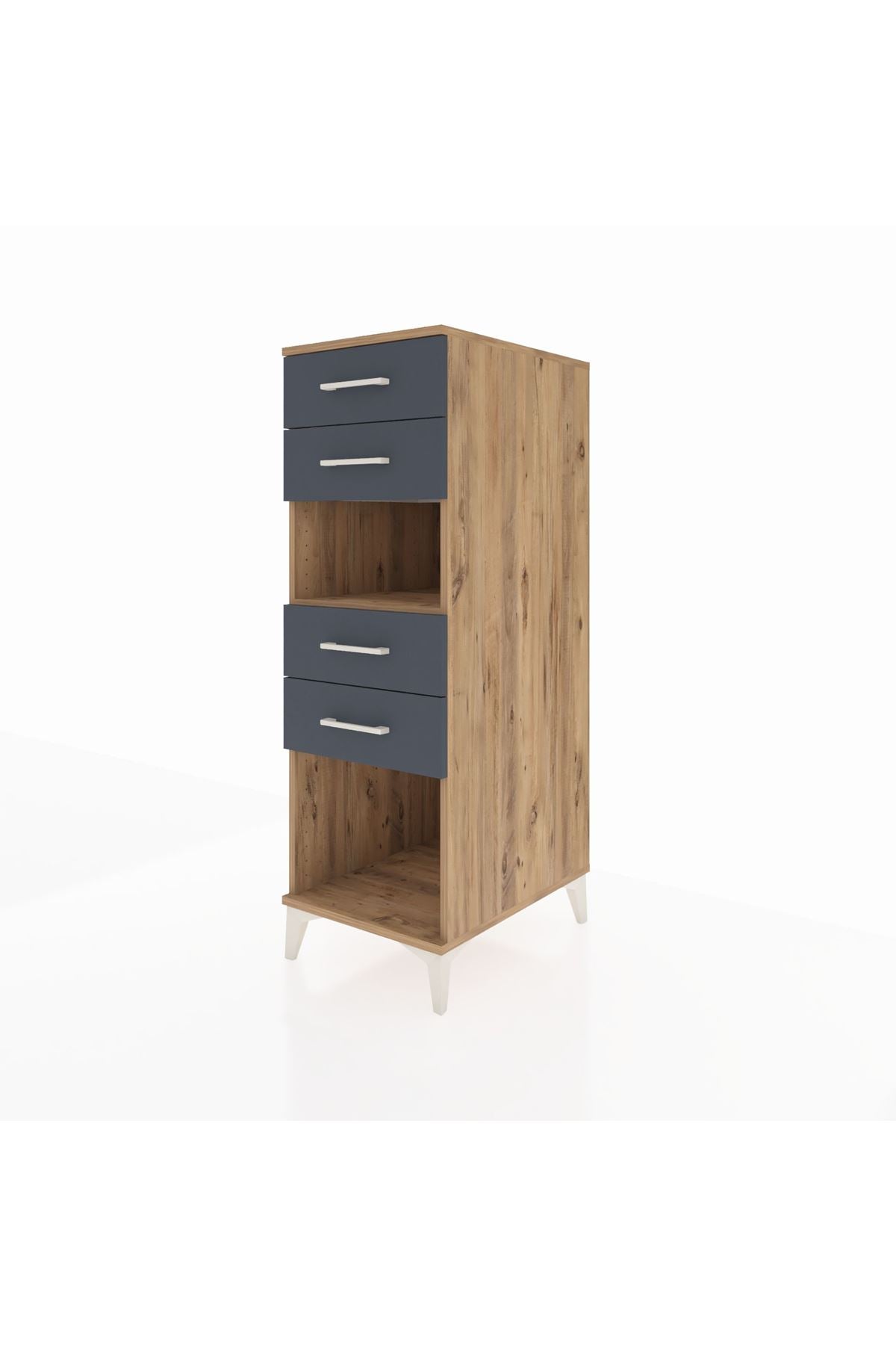 Kronos Dolap Tek Raflı 4 Çekmeceli 44x59x134 - S82M123V8C