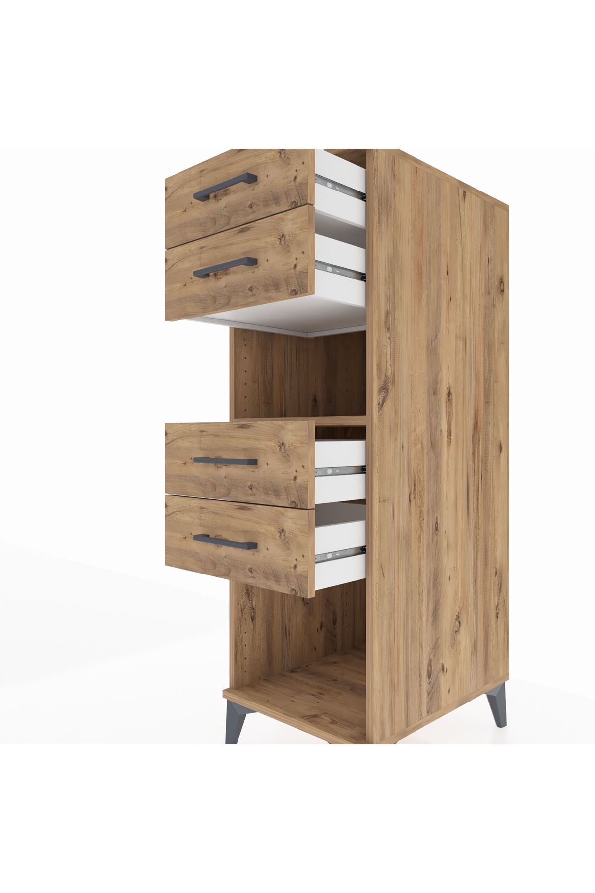 Kronos Dolap Tek Raflı 4 Çekmeceli 44x59x134 - S82M123V9C