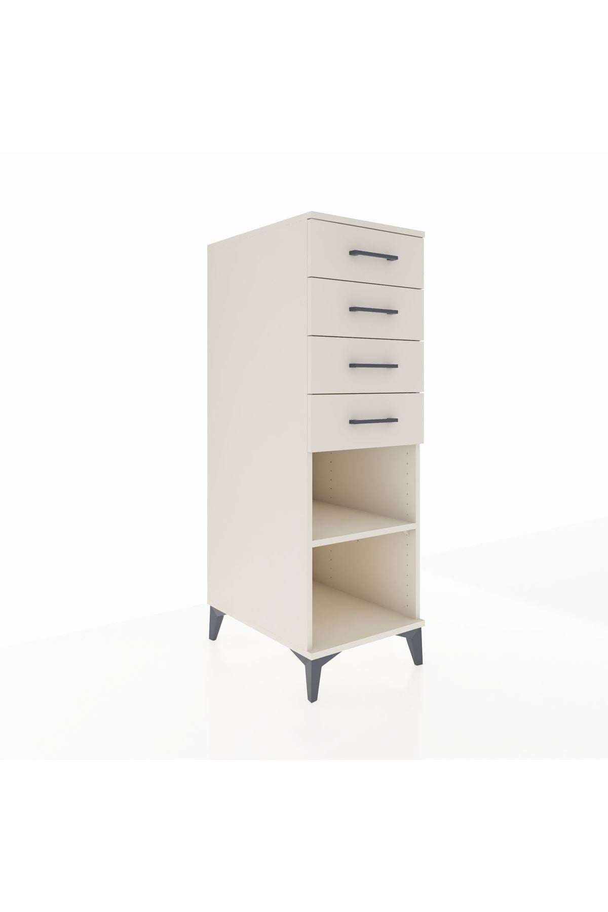 Kronos Dolap Tek Raflı 4 Çekmeceli 44x59x134 - S82M124V1C