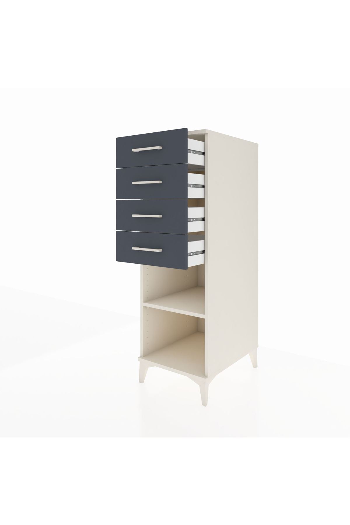 Kronos Dolap Tek Raflı 4 Çekmeceli 44x59x134 - S82M124V2C