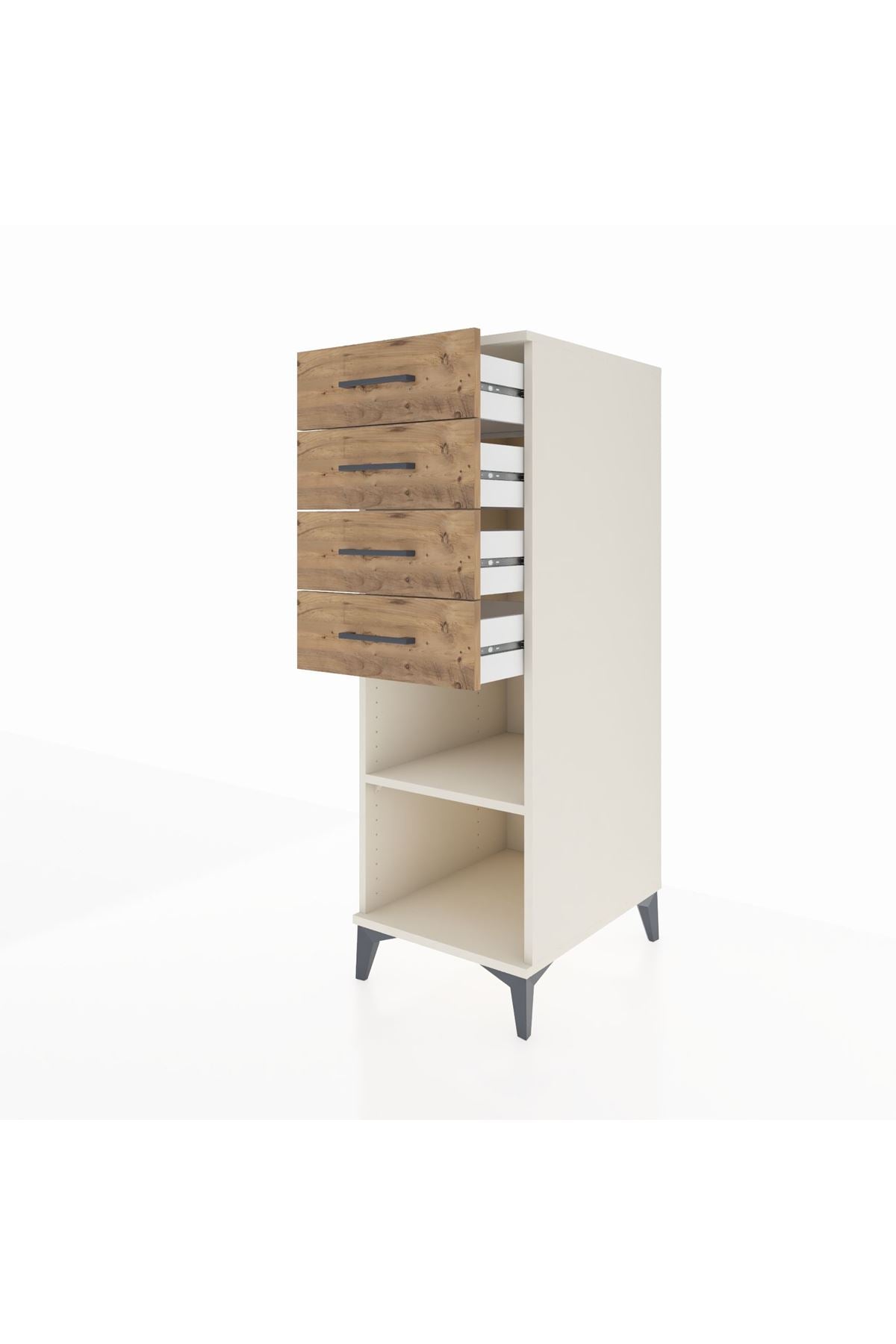 Kronos Dolap Tek Raflı 4 Çekmeceli 44x59x134 - S82M124V3C
