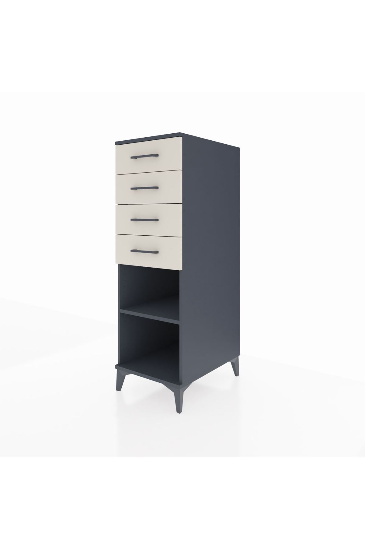Kronos Dolap Tek Raflı 4 Çekmeceli 44x59x134 - S82M124V4C