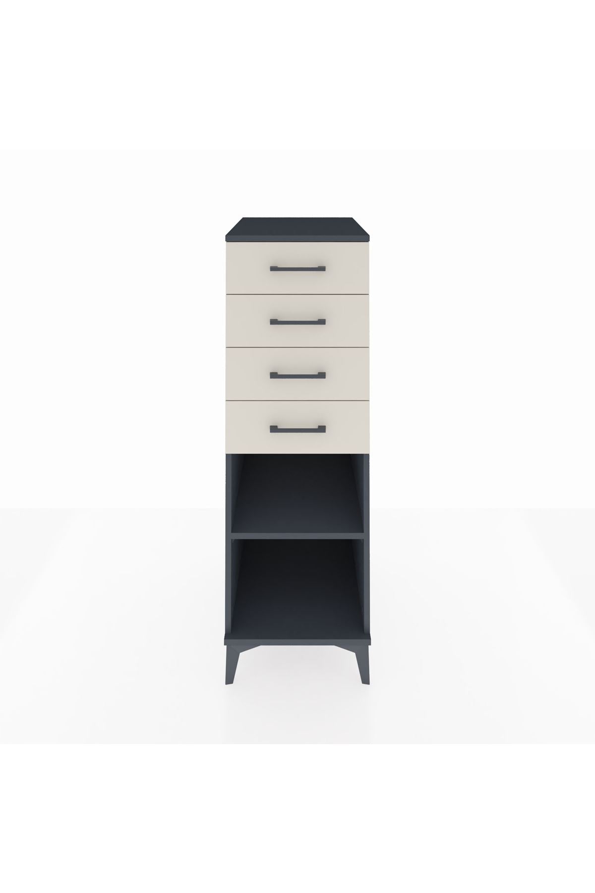Kronos Dolap Tek Raflı 4 Çekmeceli 44x59x134 - S82M124V4C