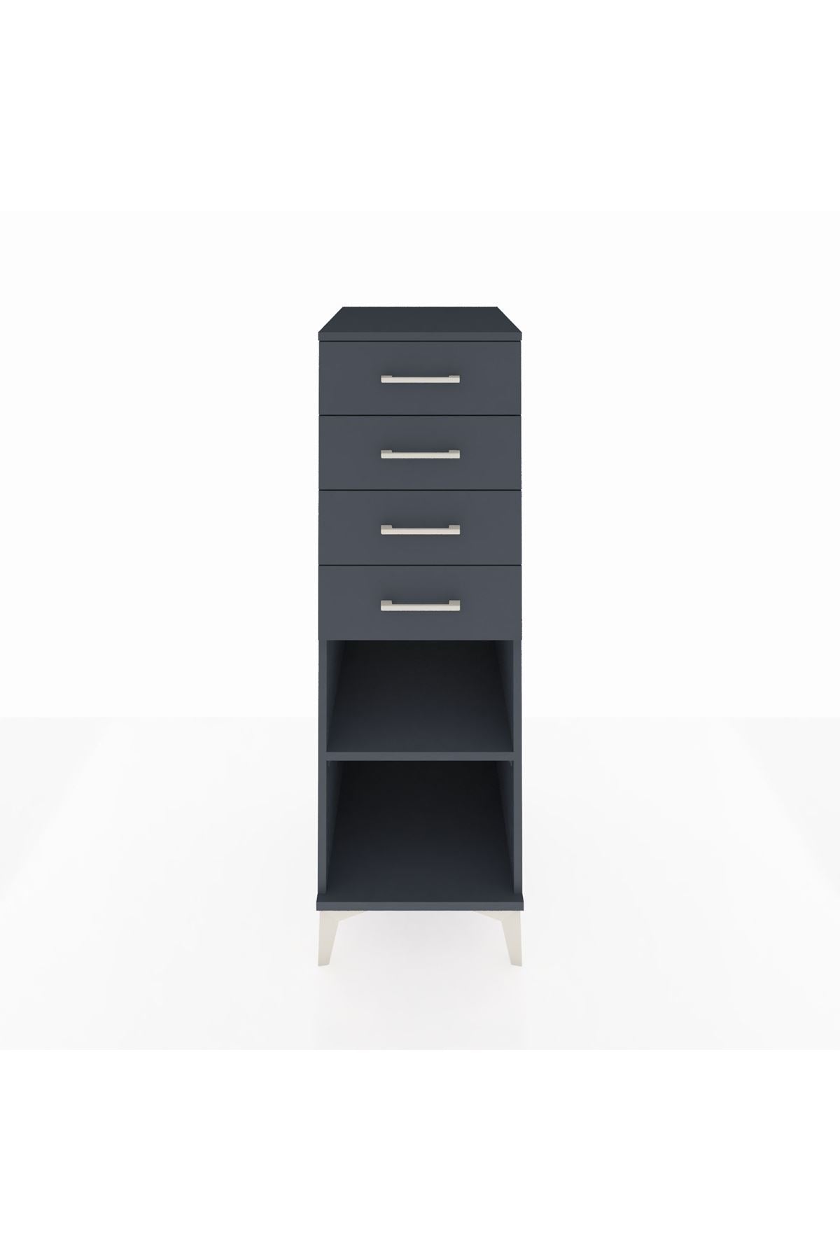 Kronos Dolap Tek Raflı 4 Çekmeceli 44x59x134 - S82M124V5C