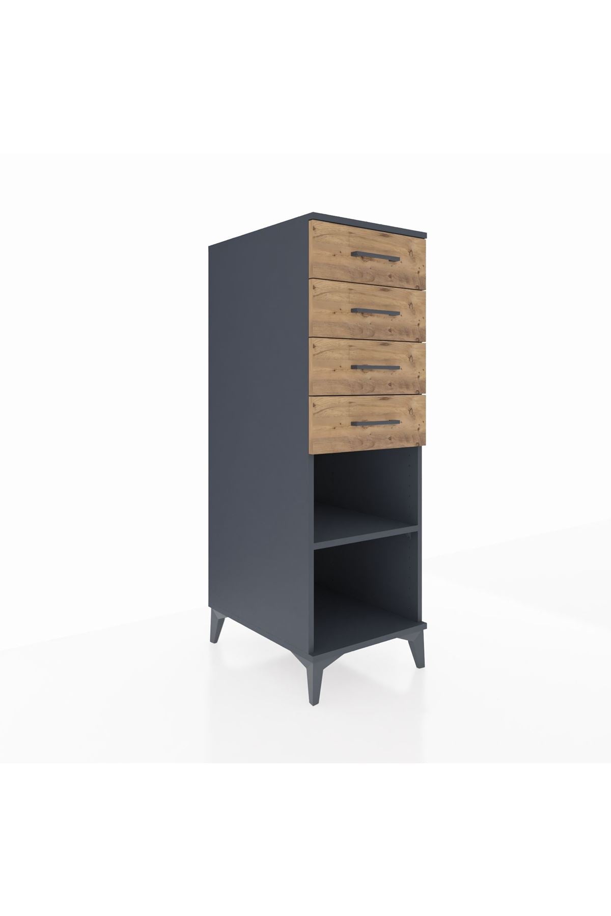 Kronos Dolap Tek Raflı 4 Çekmeceli 44x59x134 - S82M124V6C