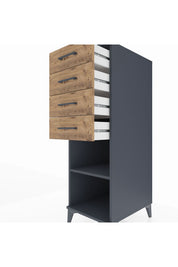 Kronos Dolap Tek Raflı 4 Çekmeceli 44x59x134 - S82M124V6C