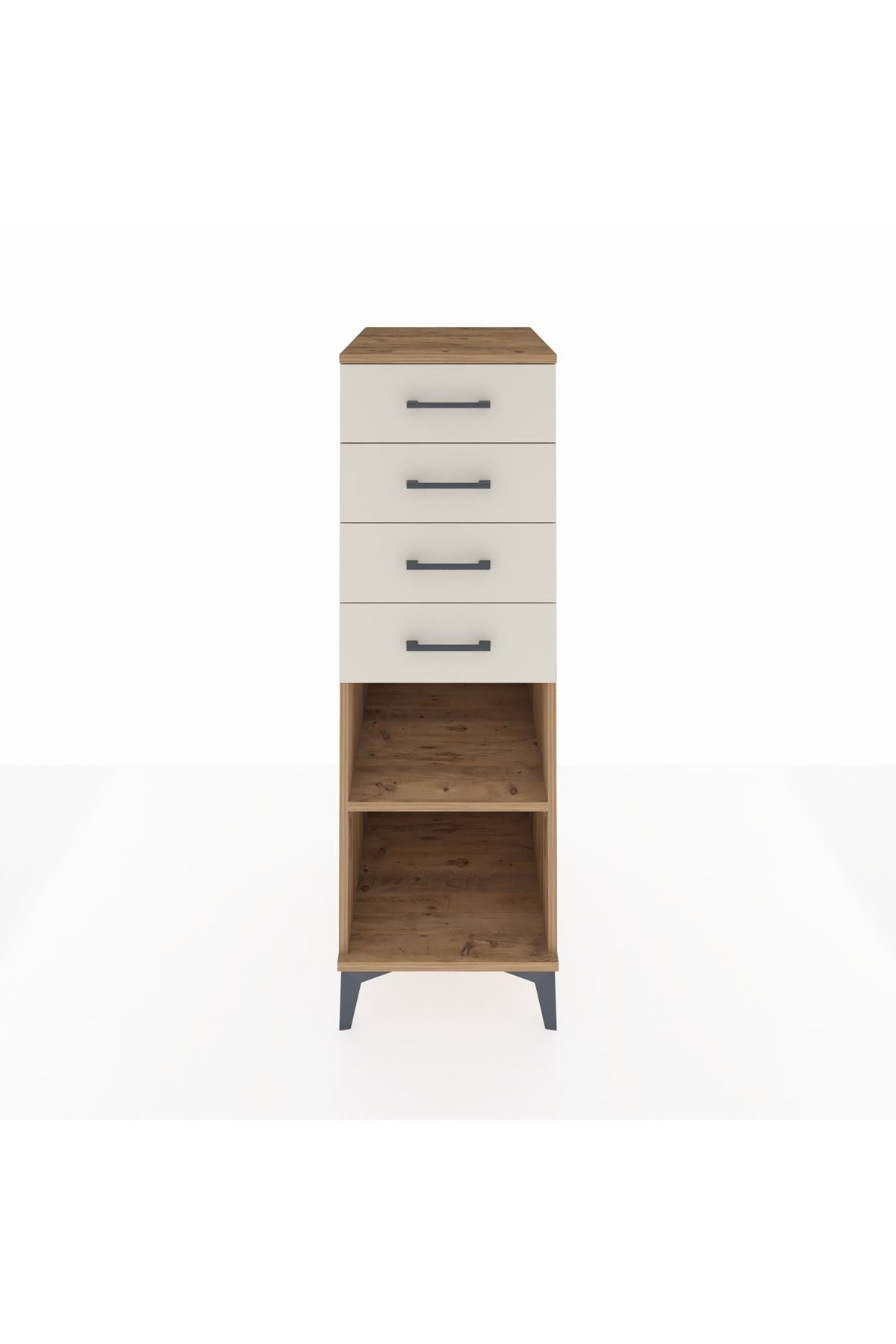 Kronos Dolap Tek Raflı 4 Çekmeceli 44x59x134 - S82M124V7C