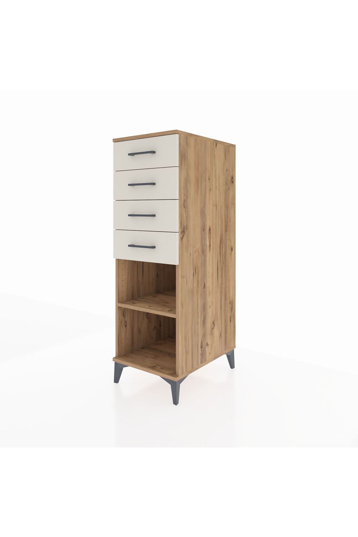 Kronos Dolap Tek Raflı 4 Çekmeceli 44x59x134 - S82M124V7C