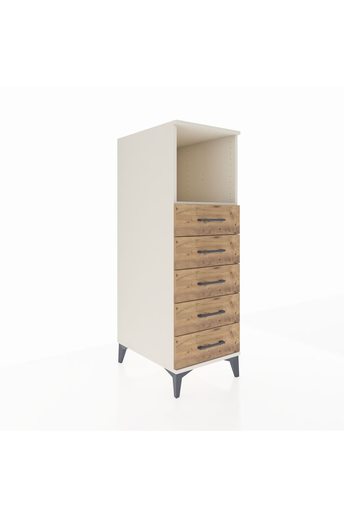 Kronos Dolap Tek Raflı 5 Çekmeceli 44x59x134 - S82M125V3C