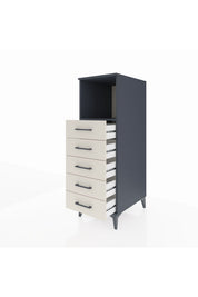 Kronos Dolap Tek Raflı 5 Çekmeceli 44x59x134 - S82M125V4C