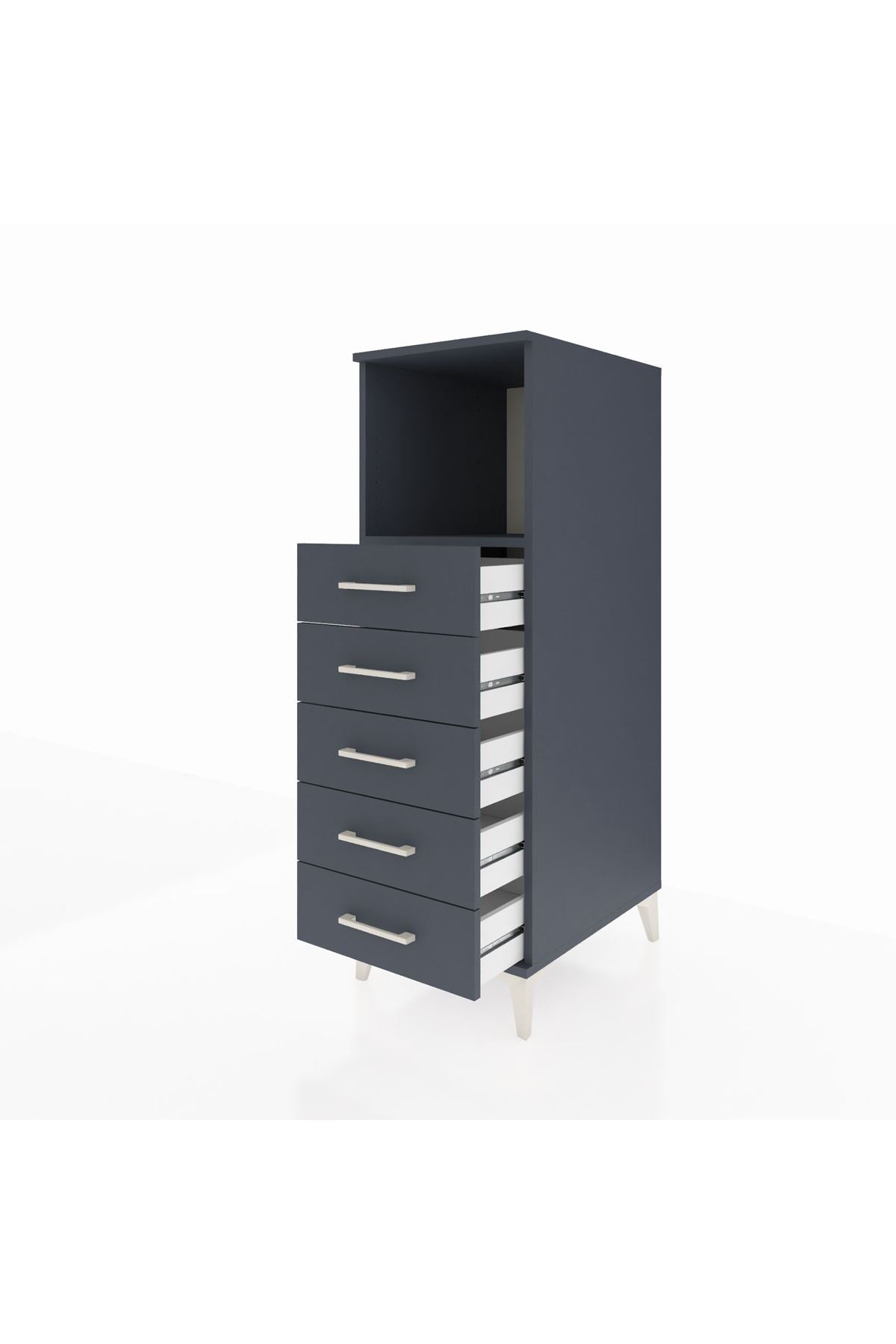 Kronos Dolap Tek Raflı 5 Çekmeceli 44x59x134 - S82M125V5C