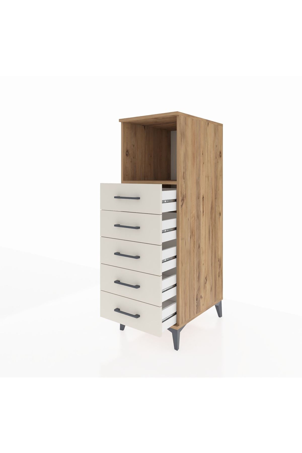 Kronos Dolap Tek Raflı 5 Çekmeceli 44x59x134 - S82M125V7C