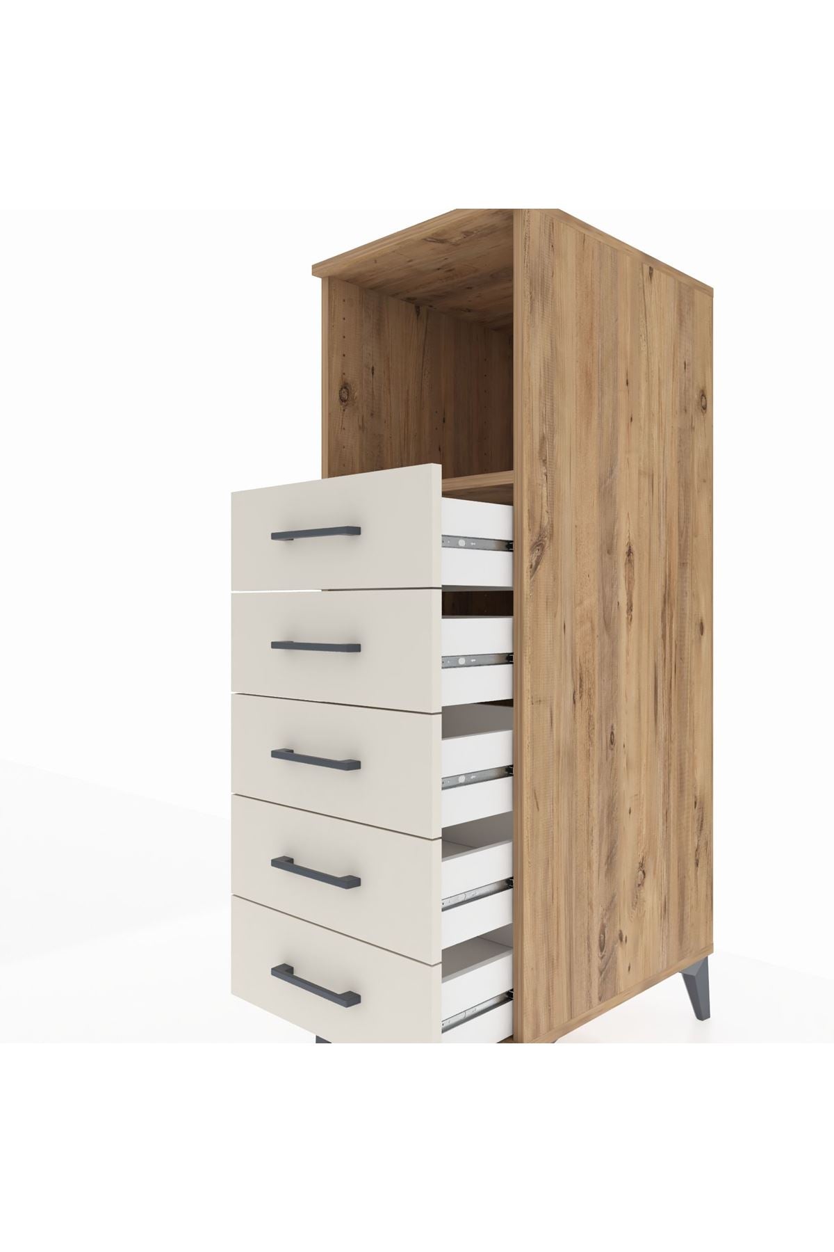 Kronos Dolap Tek Raflı 5 Çekmeceli 44x59x134 - S82M125V7C