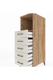 Kronos Dolap Tek Raflı 5 Çekmeceli 44x59x134 - S82M125V7C