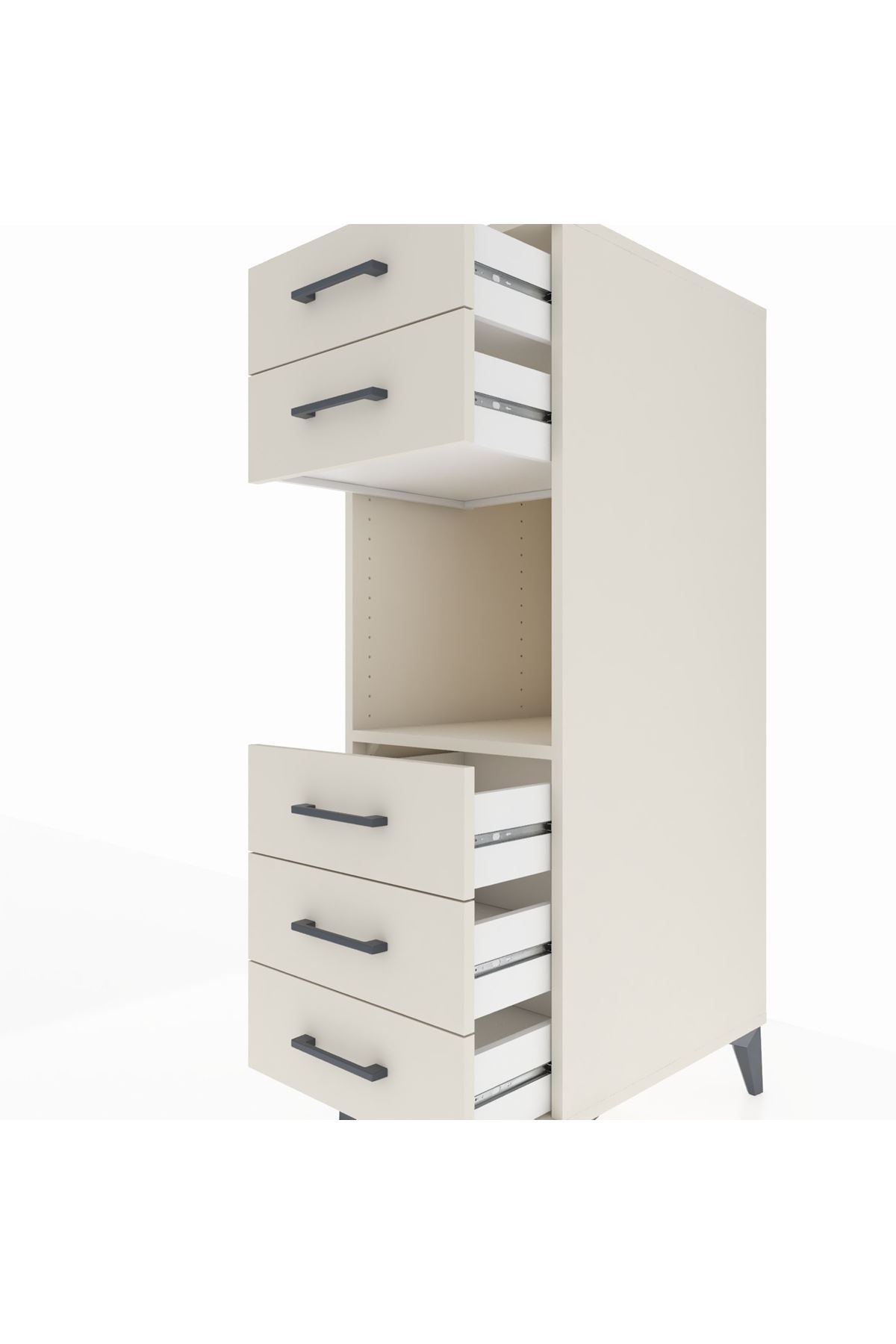 Kronos Dolap Tek Raflı 5 Çekmeceli 44x59x134 - S82M126V1C