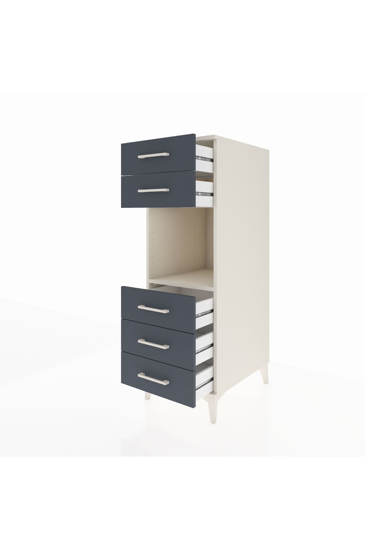 Kronos Dolap Tek Raflı 5 Çekmeceli 44x59x134 - S82M126V2C