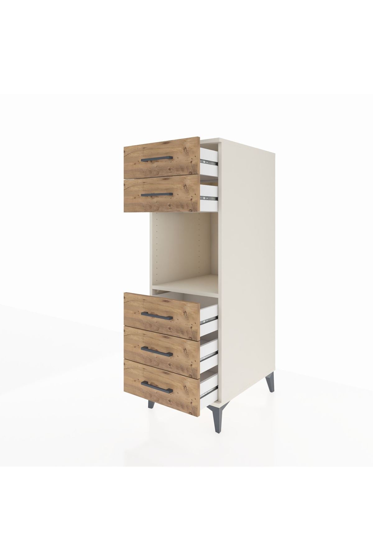 Kronos Dolap Tek Raflı 5 Çekmeceli 44x59x134 - S82M126V3C