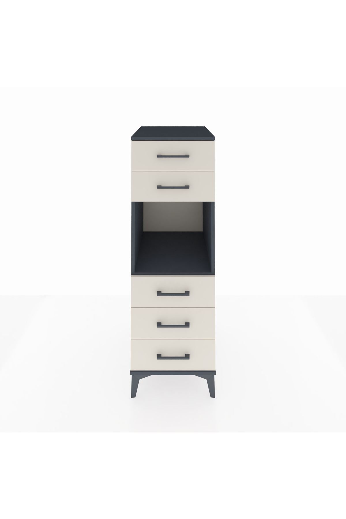 Kronos Dolap Tek Raflı 5 Çekmeceli 44x59x134 - S82M126V4C