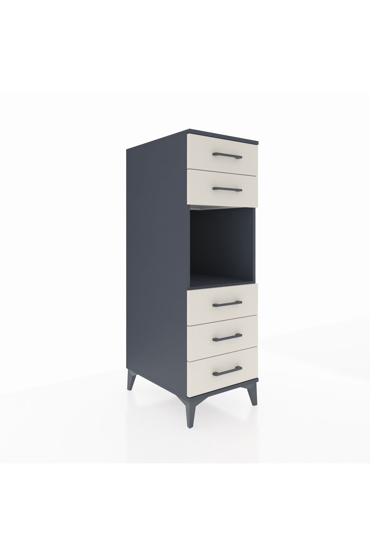 Kronos Dolap Tek Raflı 5 Çekmeceli 44x59x134 - S82M126V4C