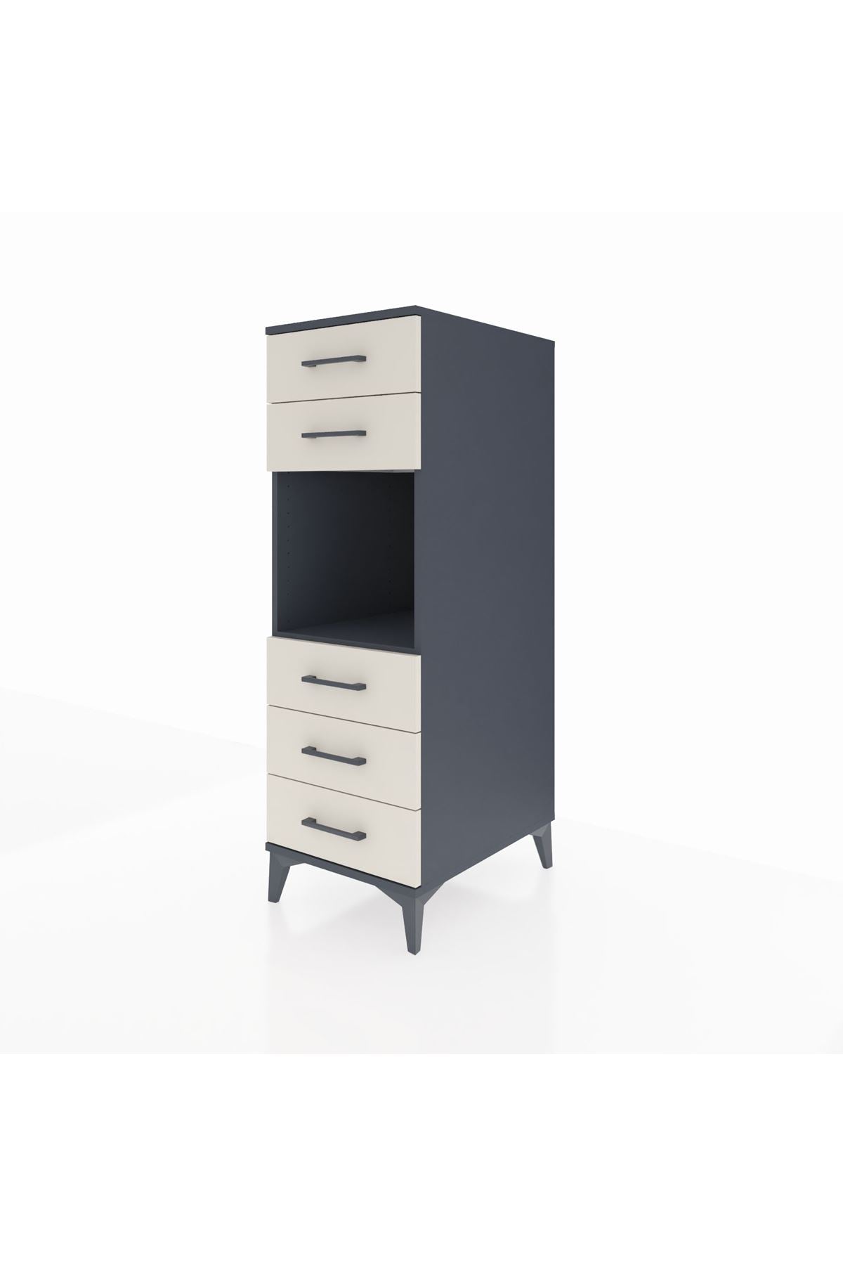 Kronos Dolap Tek Raflı 5 Çekmeceli 44x59x134 - S82M126V4C
