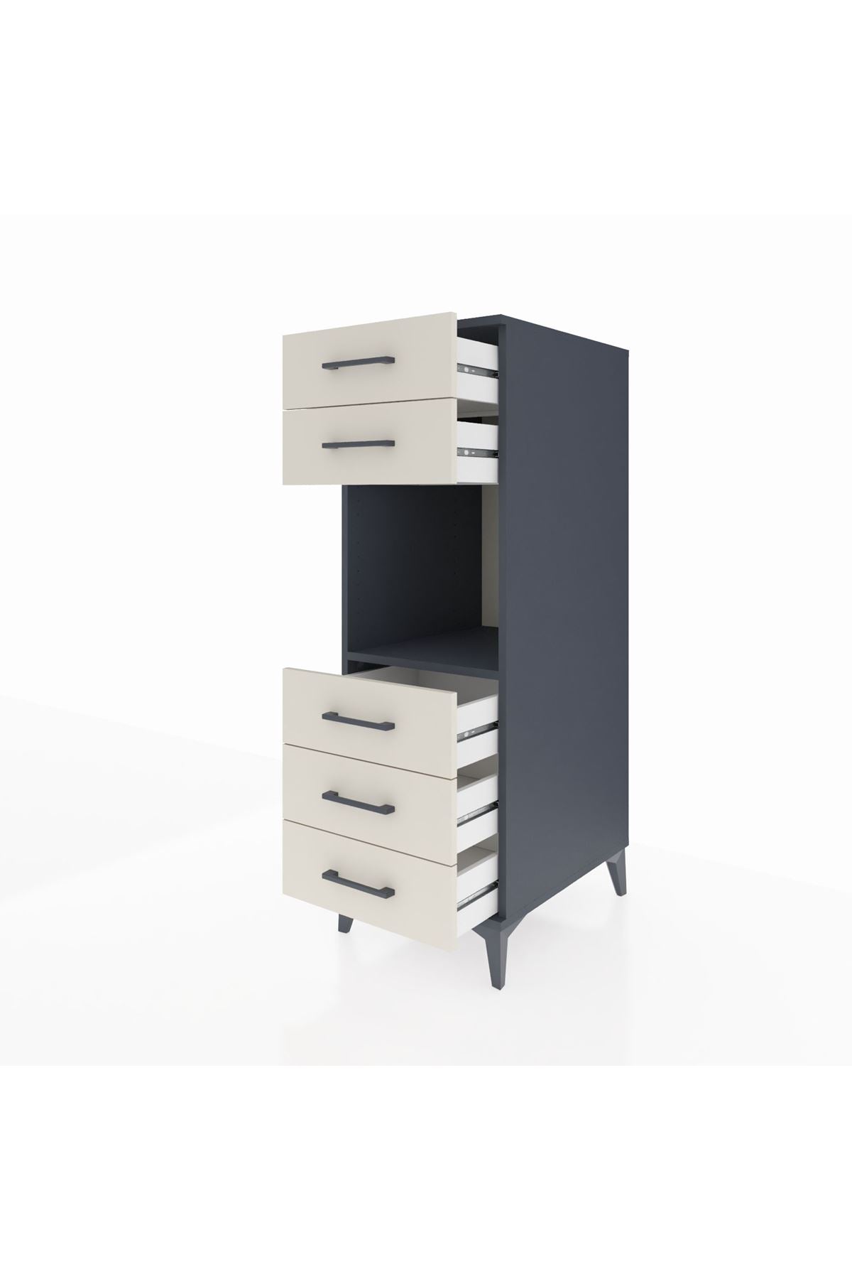 Kronos Dolap Tek Raflı 5 Çekmeceli 44x59x134 - S82M126V4C