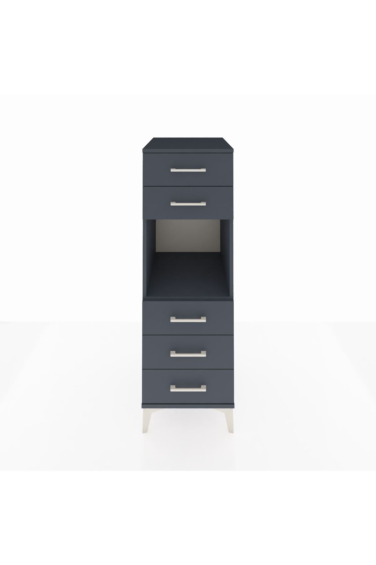 Kronos Dolap Tek Raflı 5 Çekmeceli 44x59x134 - S82M126V5C