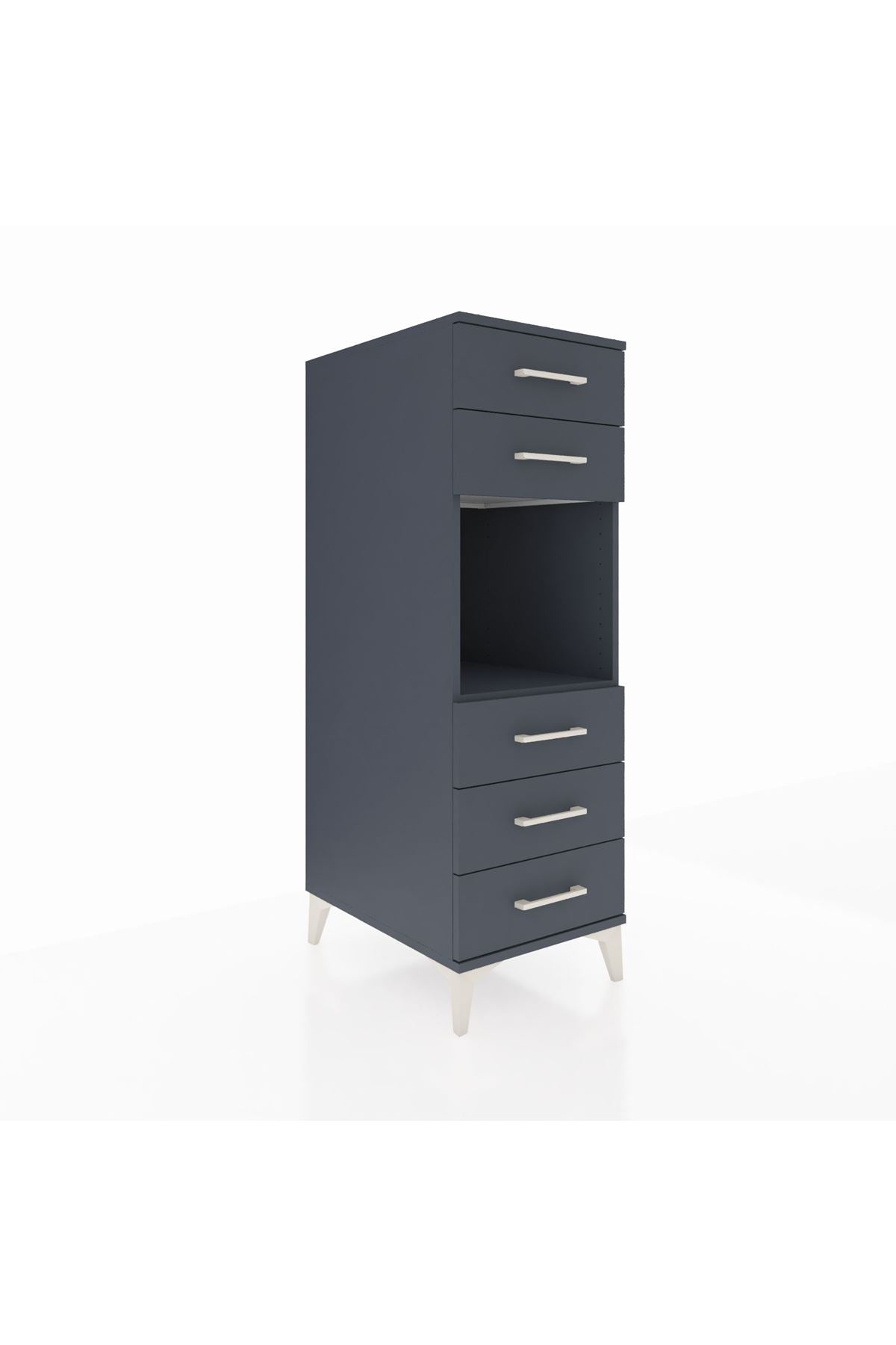 Kronos Dolap Tek Raflı 5 Çekmeceli 44x59x134 - S82M126V5C