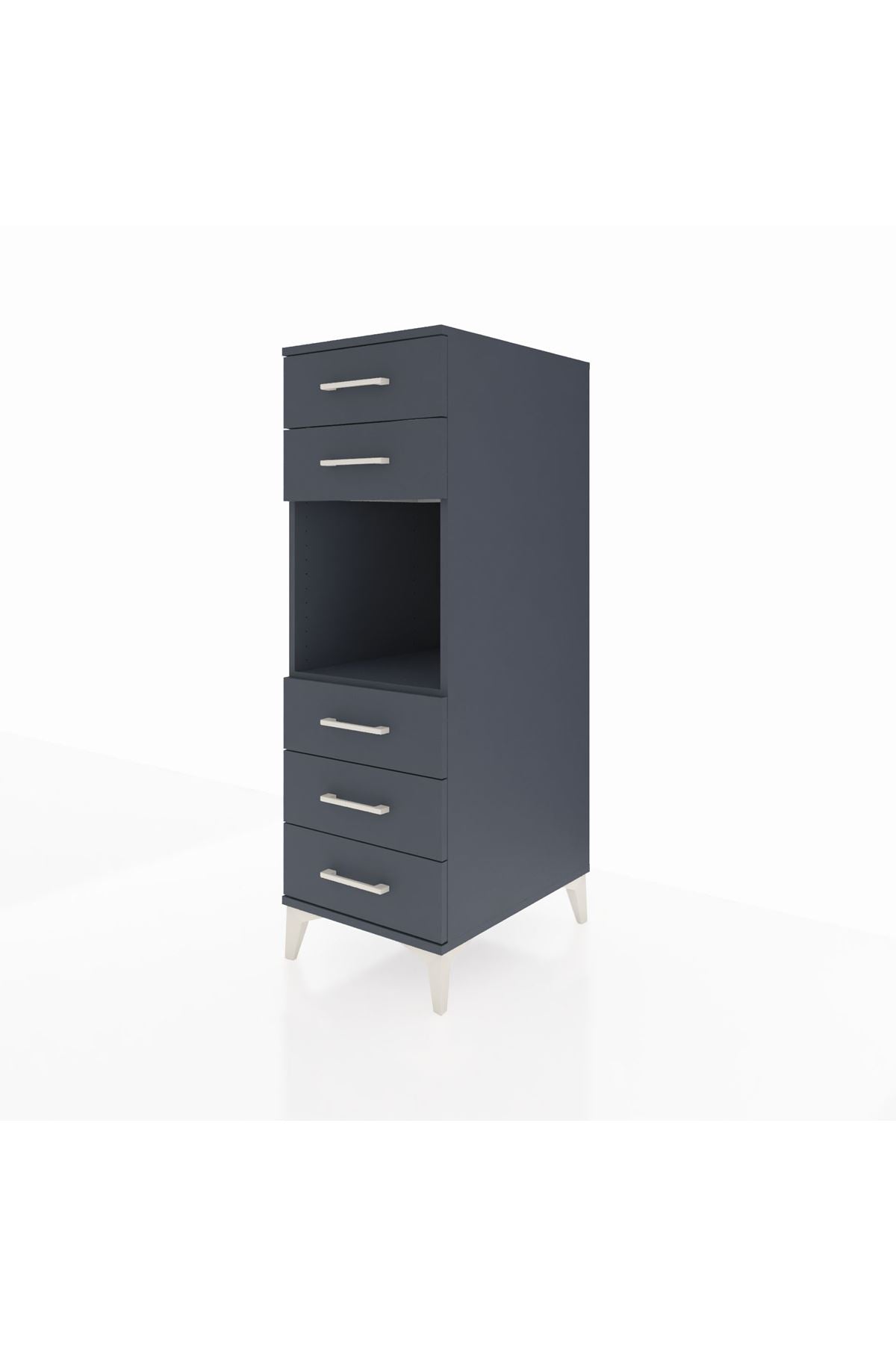 Kronos Dolap Tek Raflı 5 Çekmeceli 44x59x134 - S82M126V5C