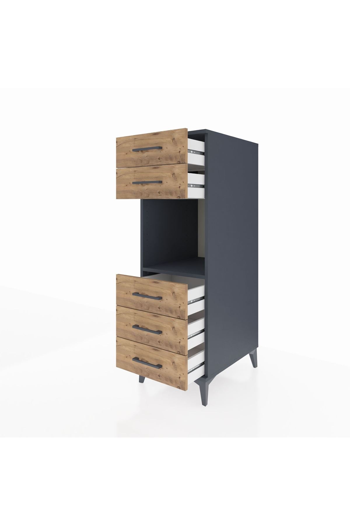 Kronos Dolap Tek Raflı 5 Çekmeceli 44x59x134 - S82M126V6C
