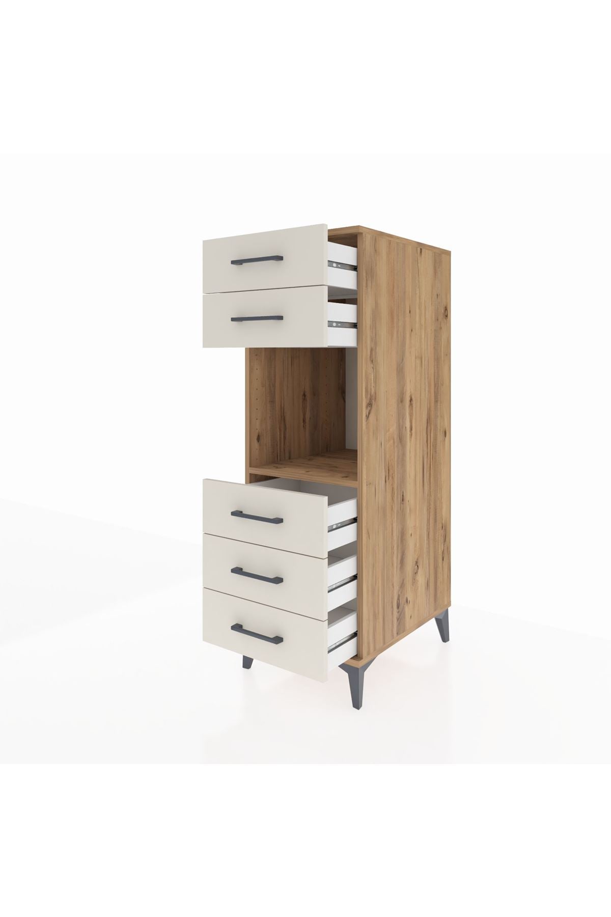 Kronos Dolap Tek Raflı 5 Çekmeceli 44x59x134 - S82M126V7C