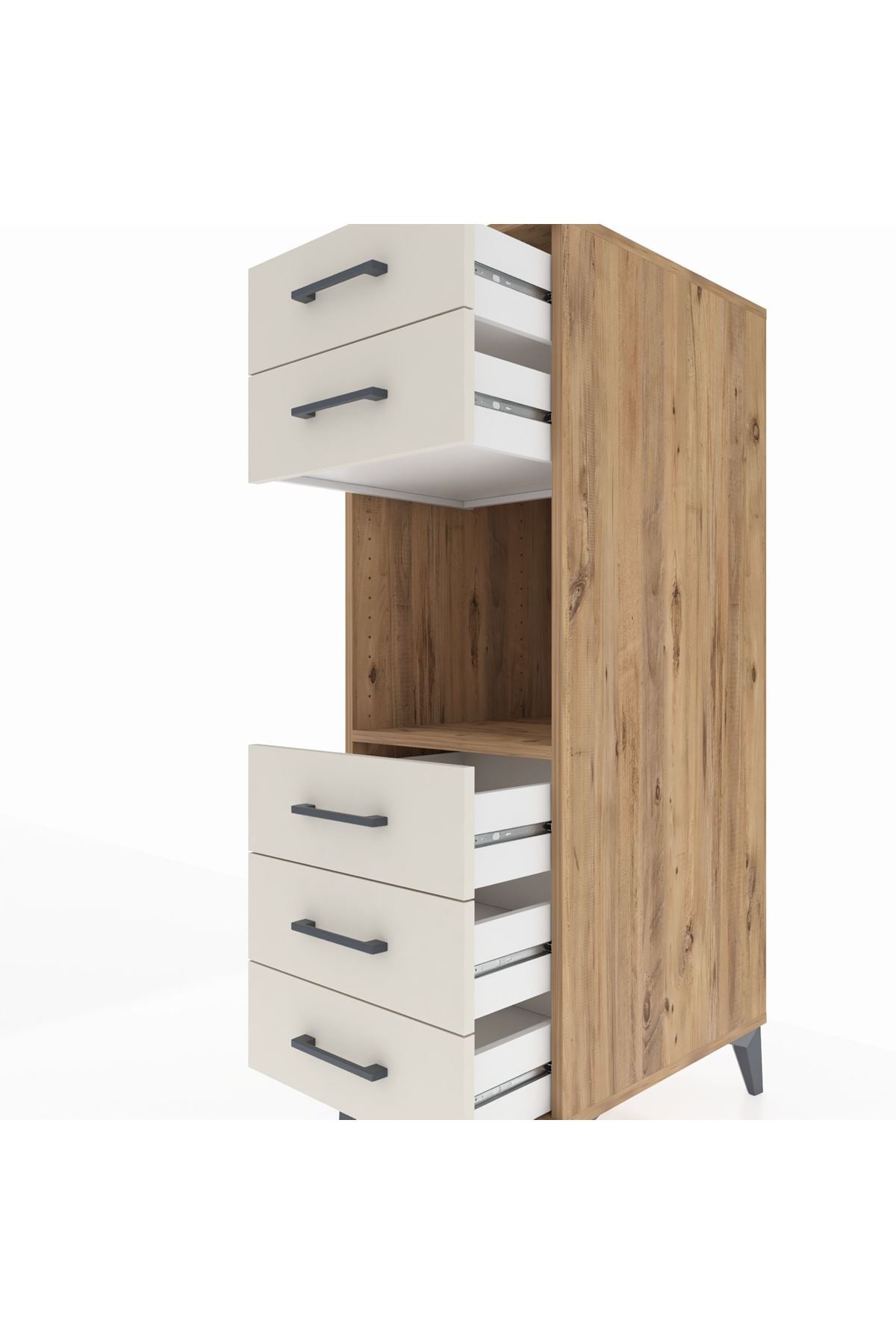 Kronos Dolap Tek Raflı 5 Çekmeceli 44x59x134 - S82M126V7C