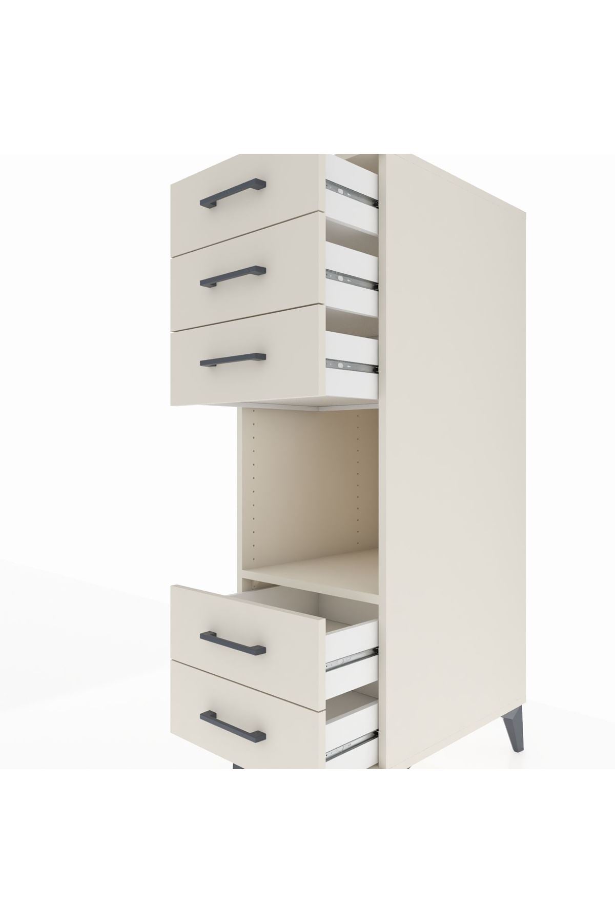 Kronos Dolap Tek Raflı 5 Çekmeceli 44x59x134 - S82M127V1C