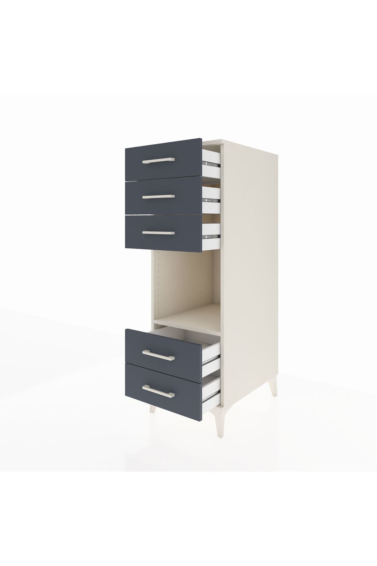 Kronos Dolap Tek Raflı 5 Çekmeceli 44x59x134 - S82M127V2C