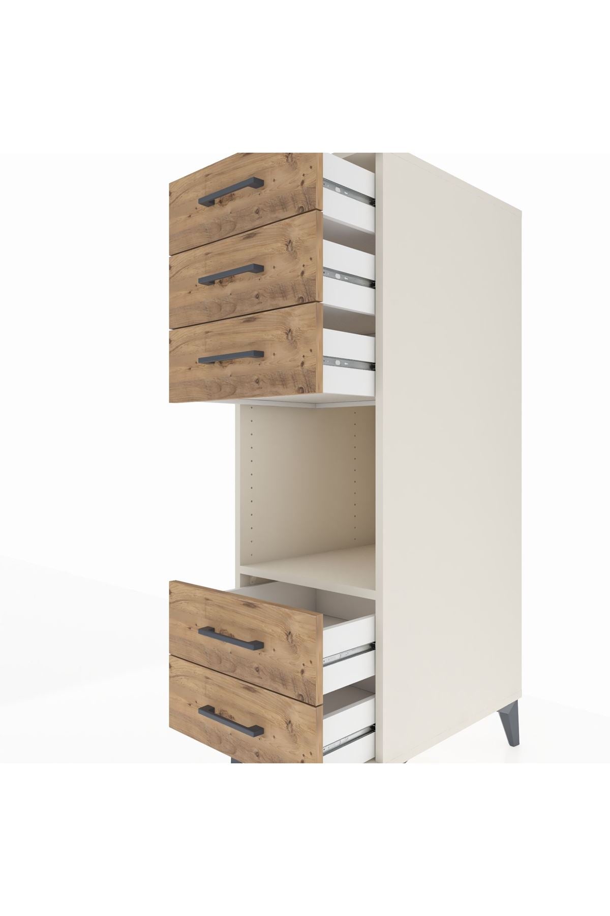Kronos Dolap Tek Raflı 5 Çekmeceli 44x59x134 - S82M127V3C