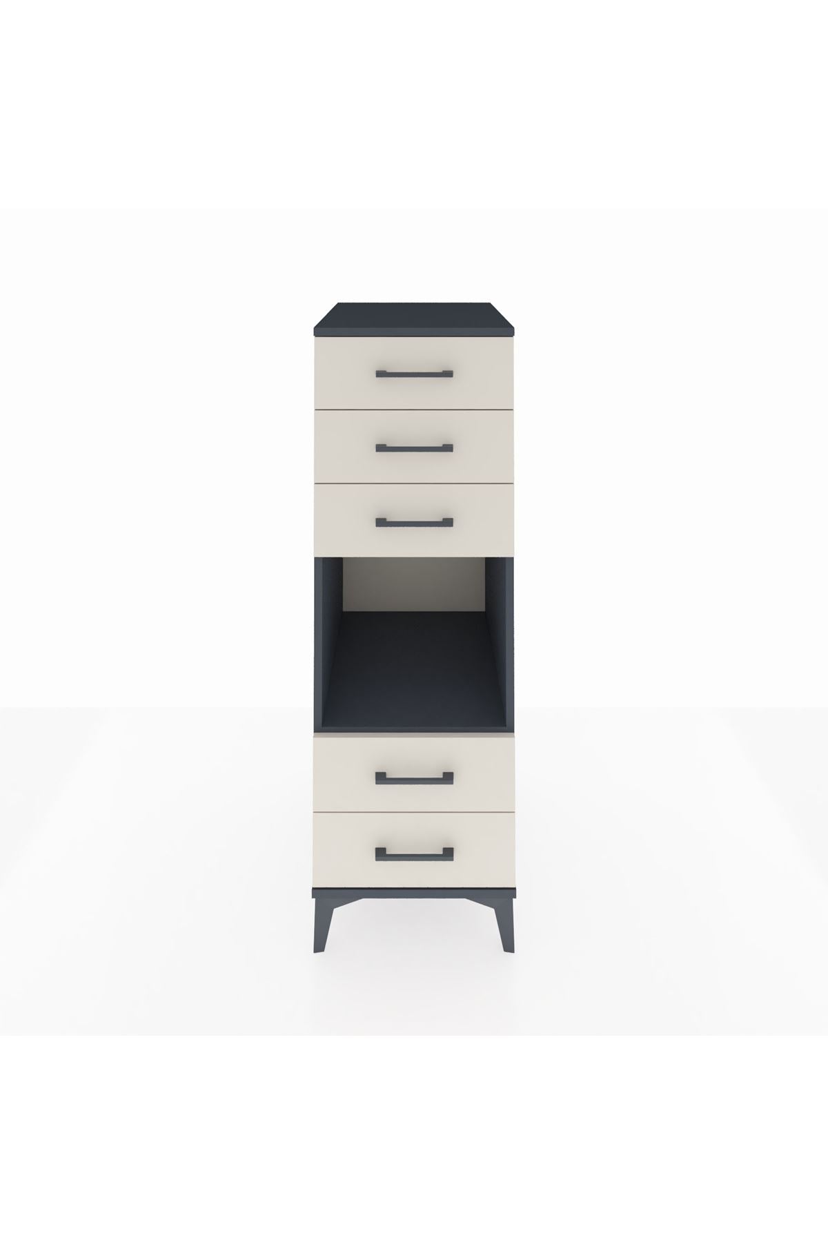 Kronos Dolap Tek Raflı 5 Çekmeceli 44x59x134 - S82M127V4C