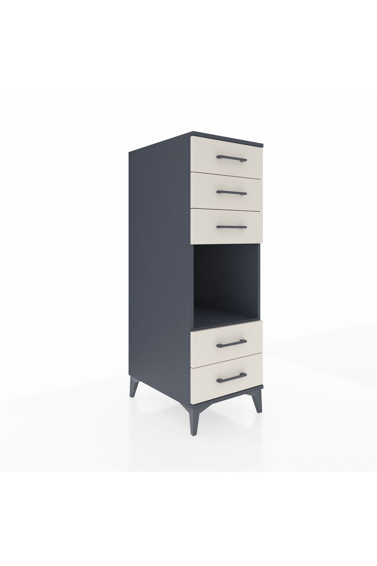 Kronos Dolap Tek Raflı 5 Çekmeceli 44x59x134 - S82M127V4C
