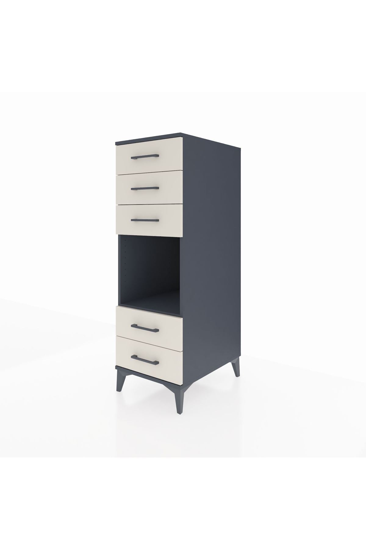 Kronos Dolap Tek Raflı 5 Çekmeceli 44x59x134 - S82M127V4C
