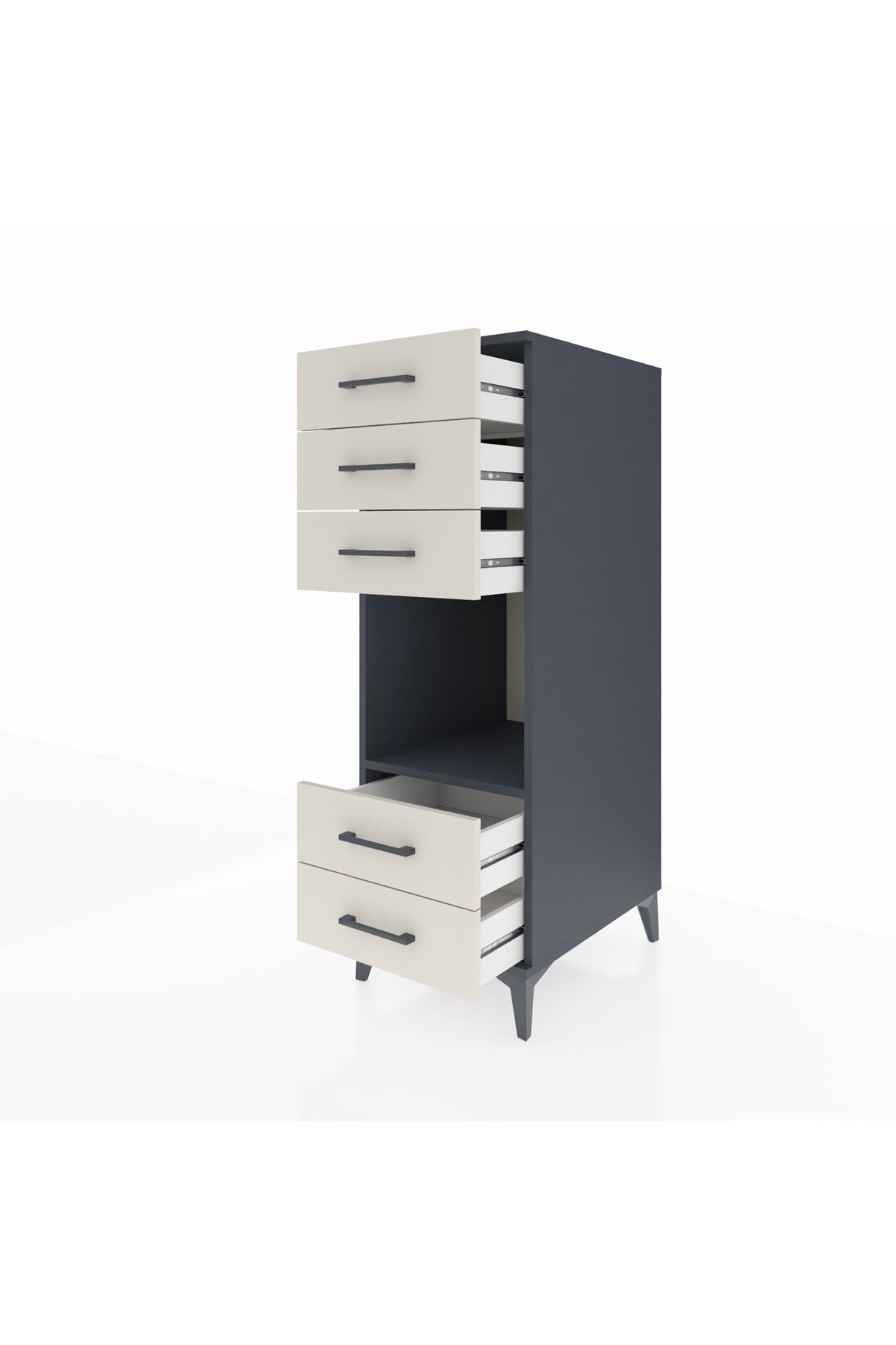 Kronos Dolap Tek Raflı 5 Çekmeceli 44x59x134 - S82M127V4C